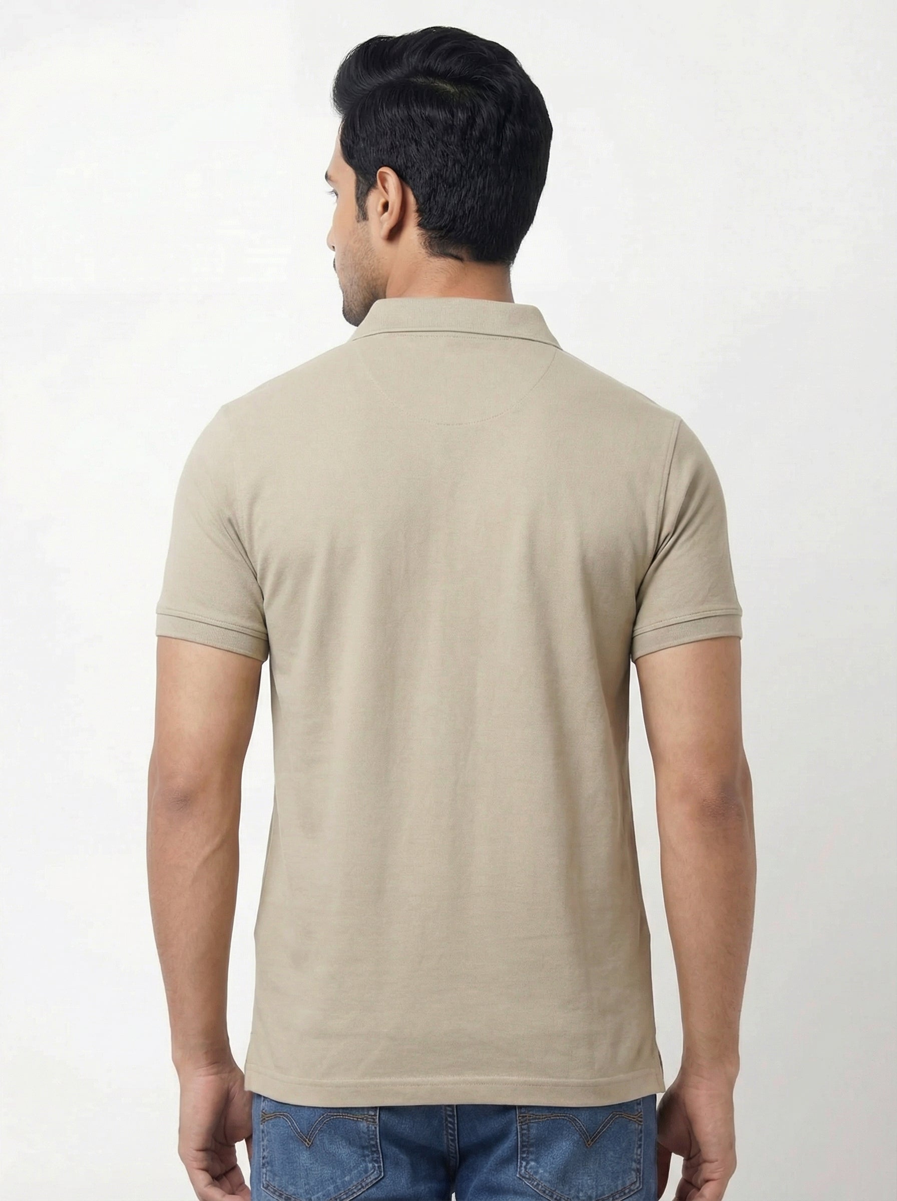 Men Regular Fit Johnny Collar Solid T-Shirt