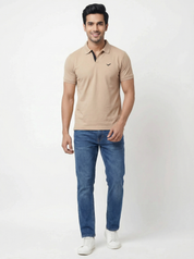 Men Regular Fit Johnny Collar Solid T-Shirt