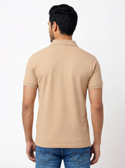 Men Regular Fit Johnny Collar Solid T-Shirt