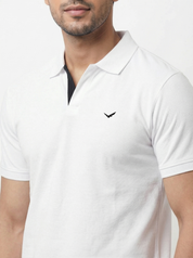 Men Regular Fit Johnny Collar Solid T-Shirt