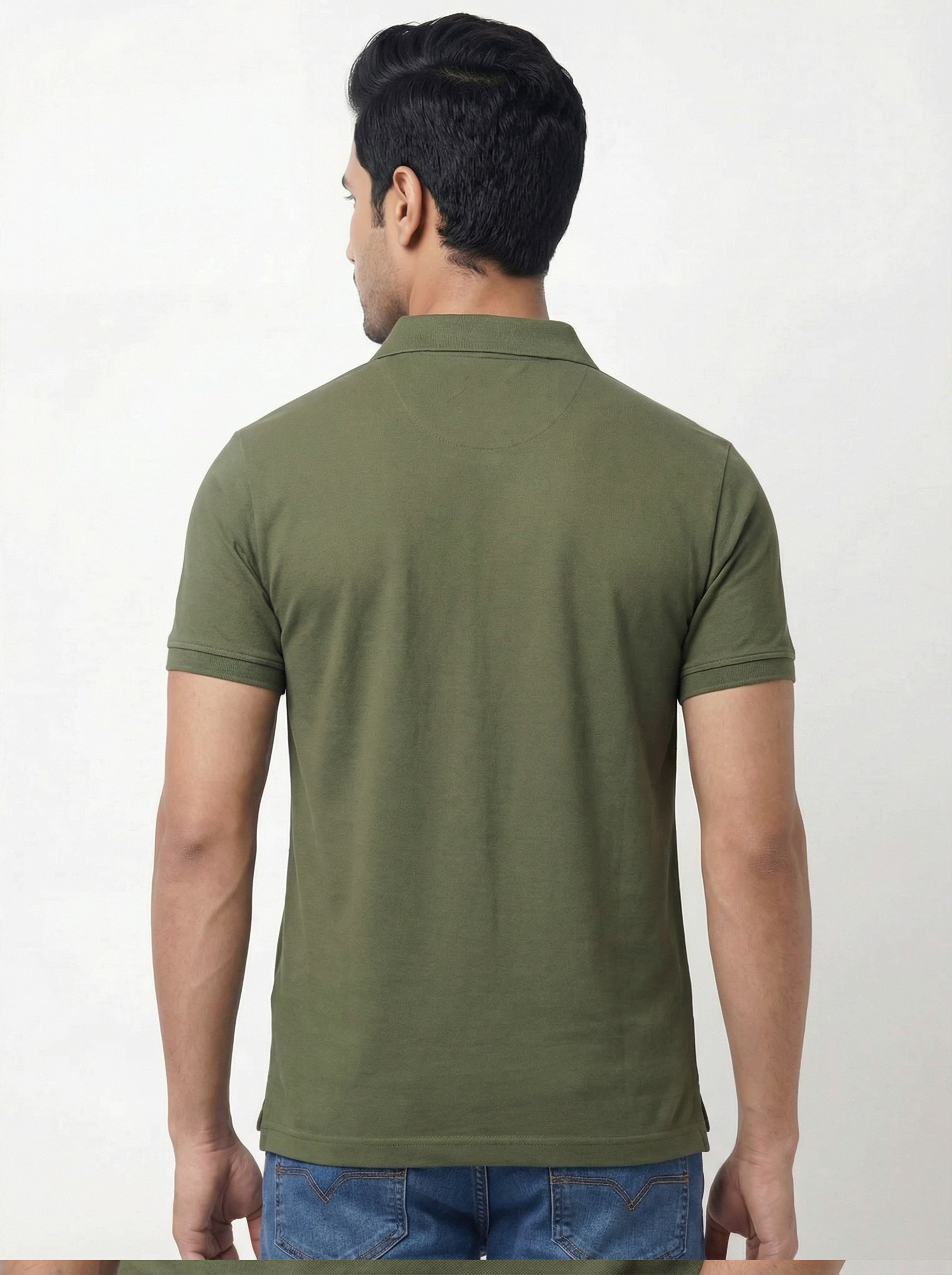 Men Regular Fit Johnny Collar Solid T-Shirt