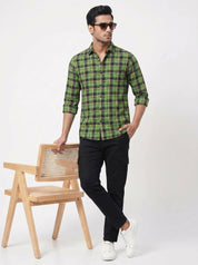 Men's Green Classic Check Shirt