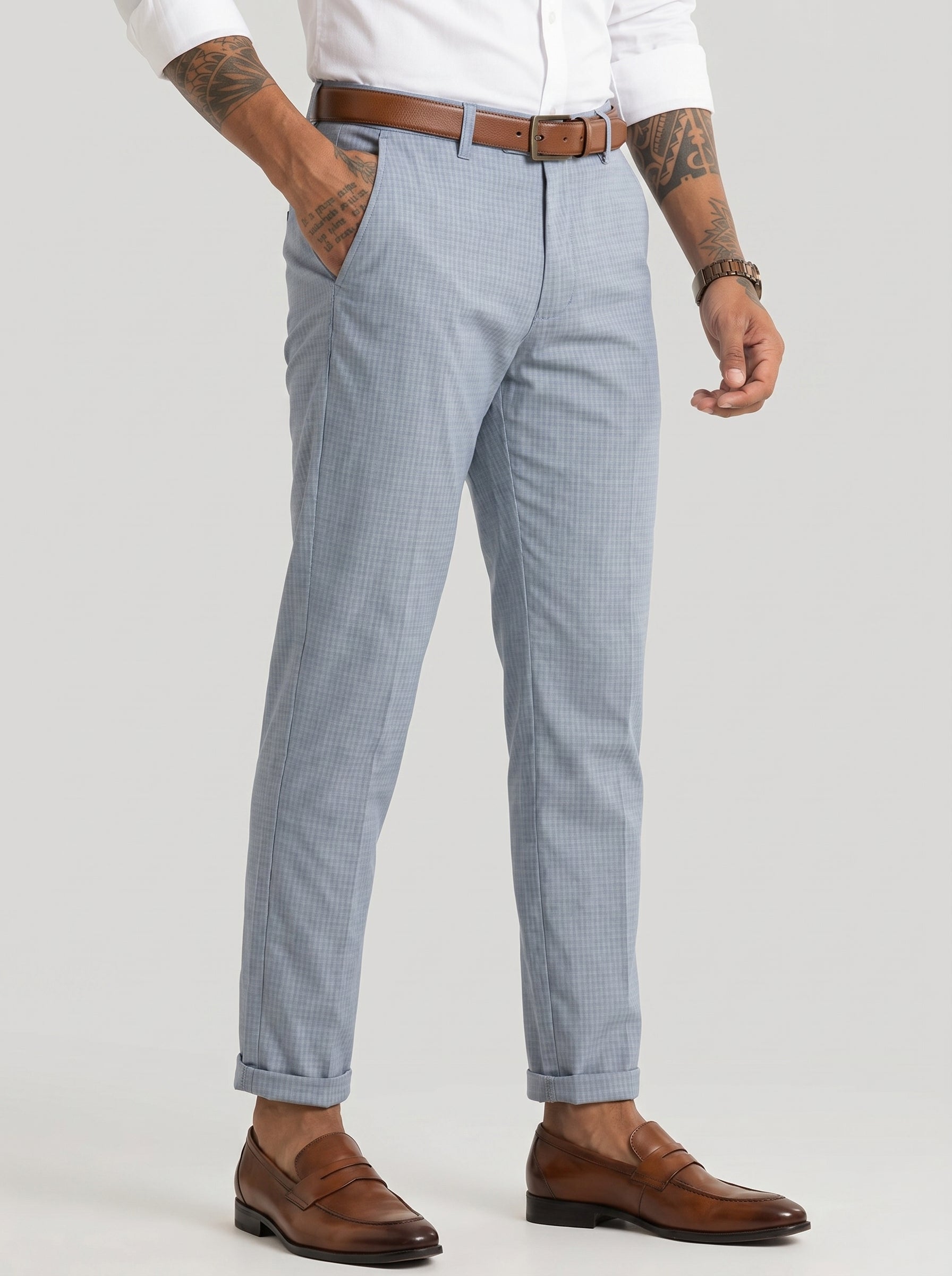 Men's  Cement Grey Trousers