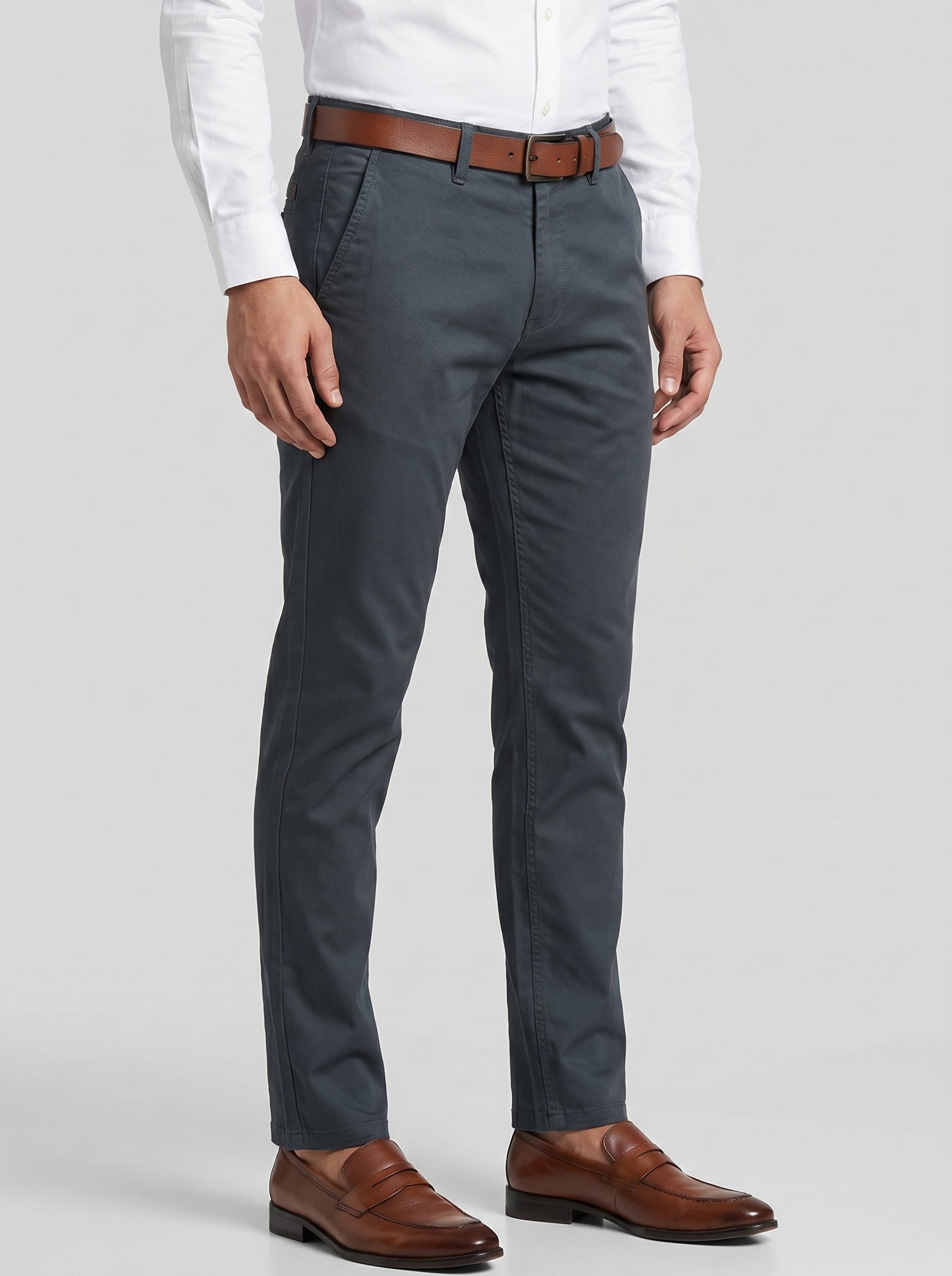 Men's Charcoal Grey Formal Trousers