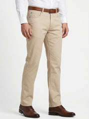 Men's Beige Casual Trousers