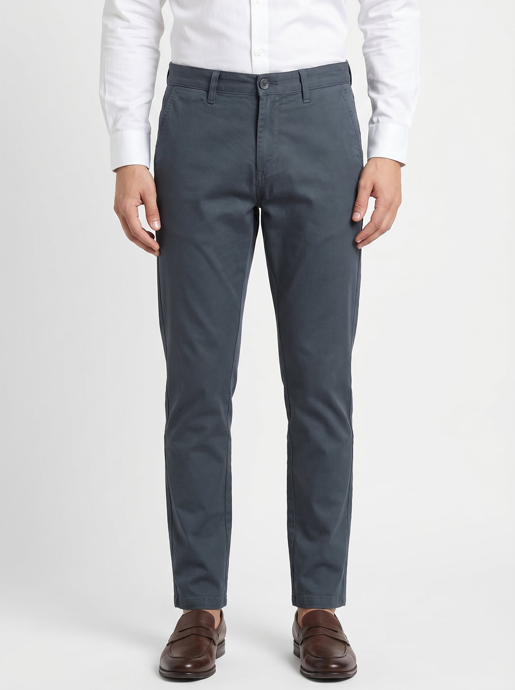 Men's Charcoal Grey Formal Trousers