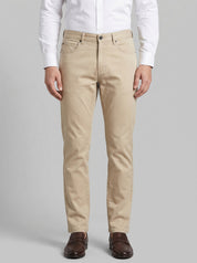Men's Beige Casual Trousers