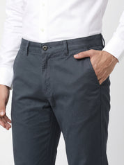 Men's Charcoal Grey Formal Trousers