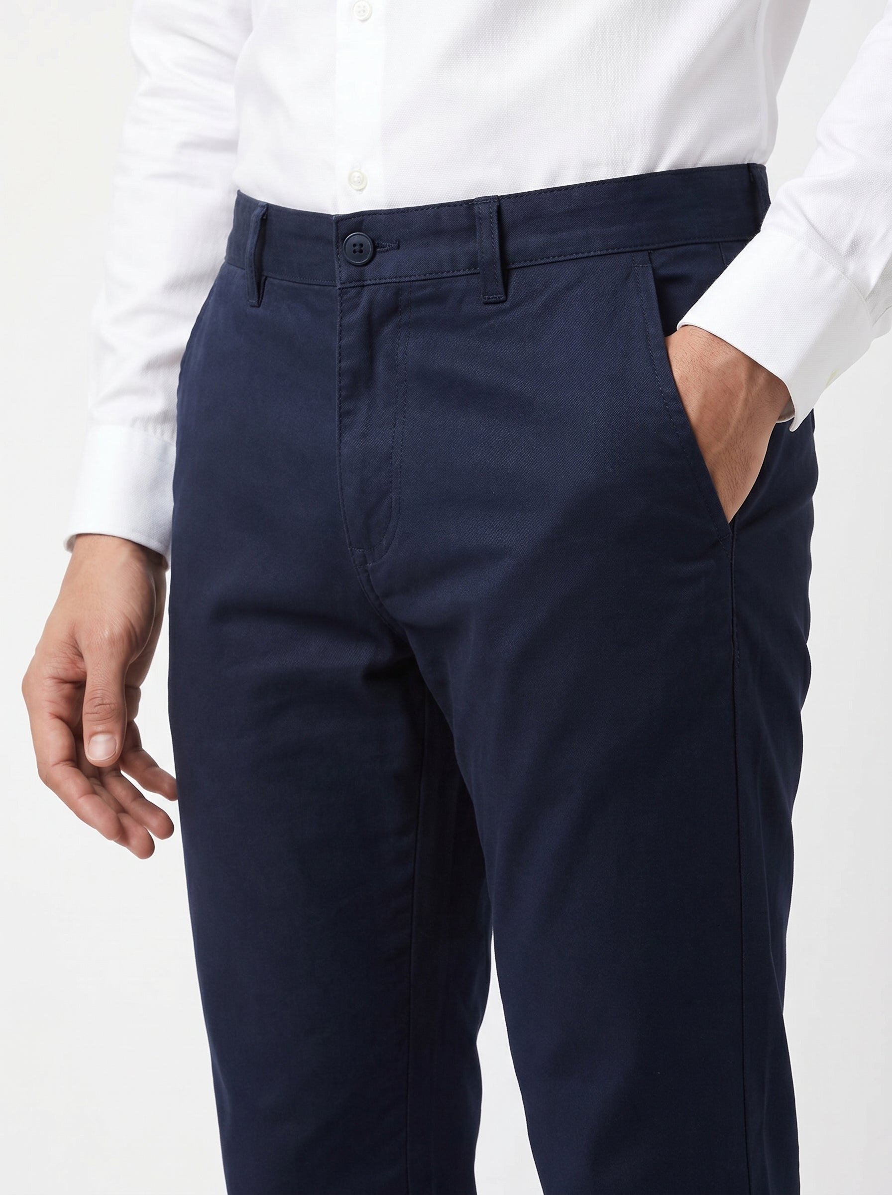 Men's Navy Blue Formal Trousers