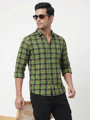 Men's Green Classic Check Shirt