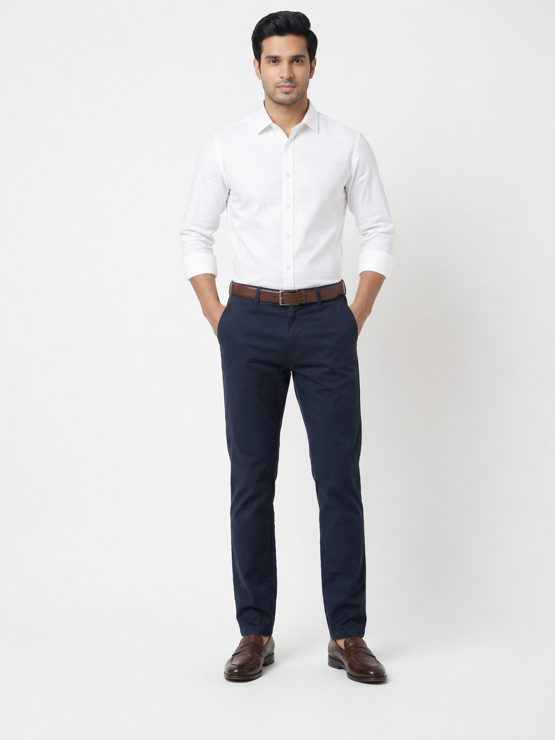 Men's Navy Blue Formal Trousers