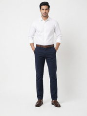 Men's Navy Blue Formal Trousers