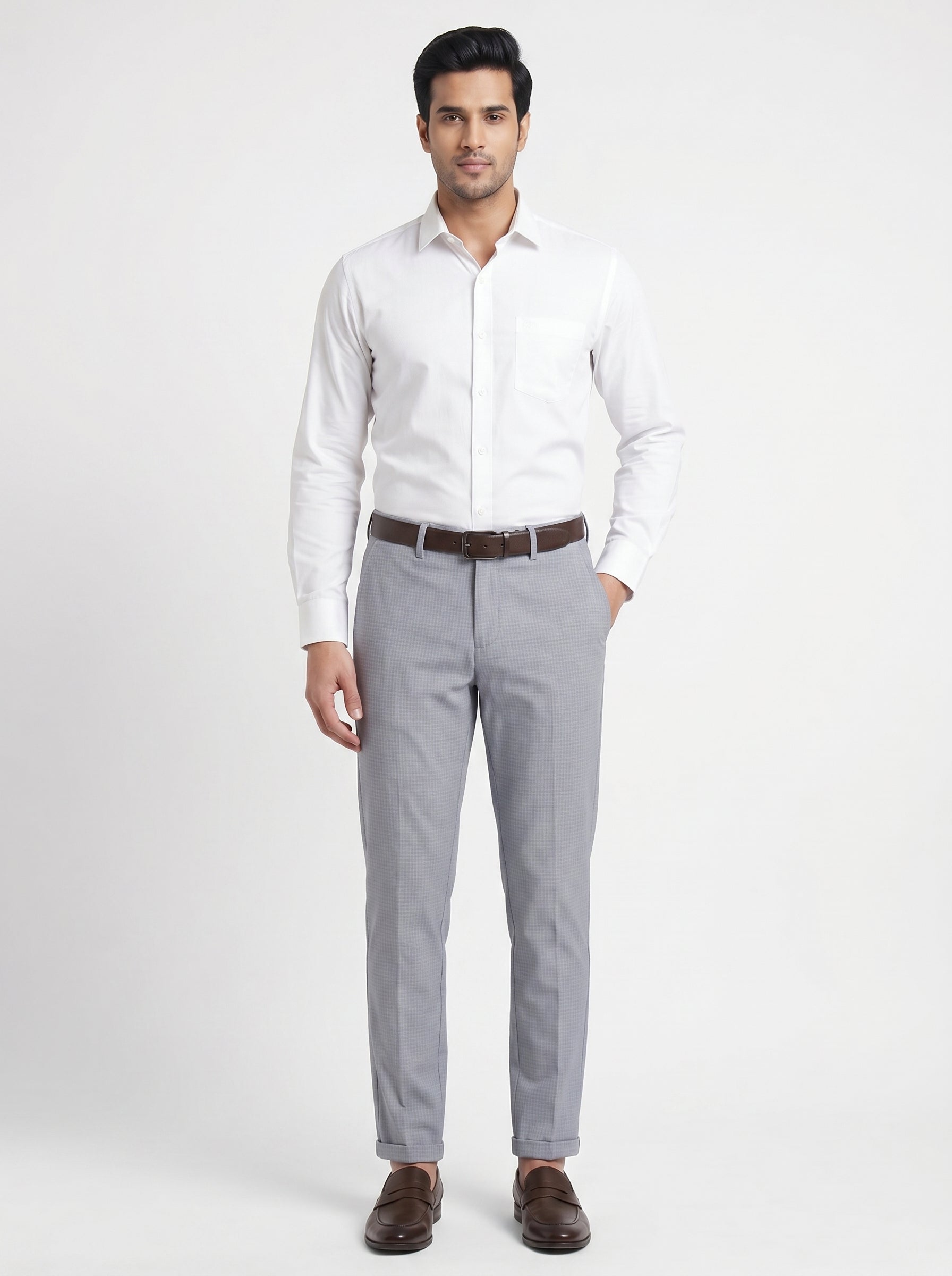 Men's  Cement Grey Trousers