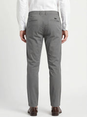 Men's Grey Solid Trousers